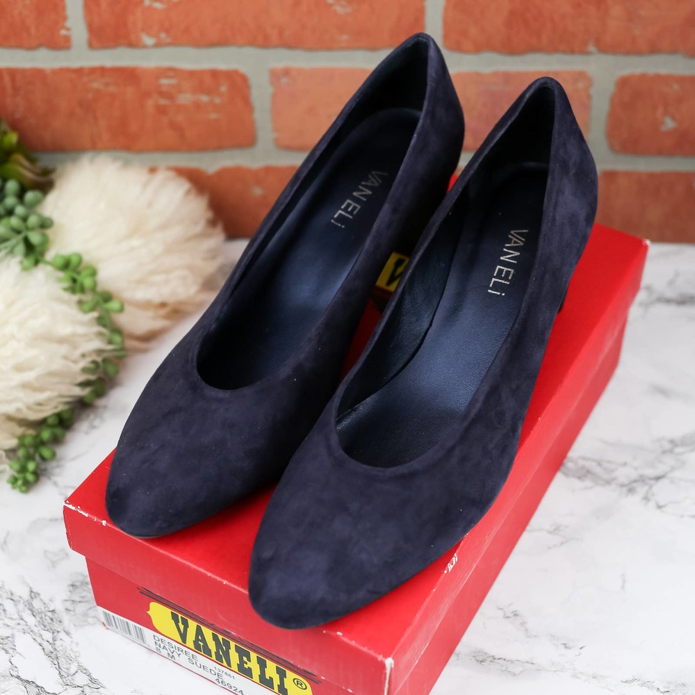 Vaneli Navy Blue Heels